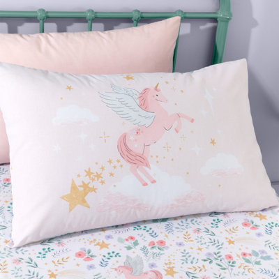 Catherine Lansfield Bedding Fairytale Unicorn Duvet Cover Set Pink