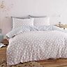 Catherine Lansfield Bedding Geo Trellis Duvet Cover Set with Pillowcases Pink