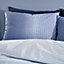 Catherine Lansfield Bedding Graded Stripe Reversible Single Duvet Cover Set with Pillowcase Blue