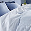 Catherine Lansfield Bedding Graded Stripe Reversible Single Duvet Cover Set with Pillowcase Blue