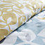Catherine Lansfield Bedding Inga Leaf Duvet Cover Set with Pillowcases Teal
