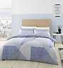 Catherine Lansfield Bedding Larsson Geo Duvet Cover Set with Pillowcase Blue