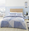 Catherine Lansfield Bedding Larsson Geo Duvet Cover Set with Pillowcase Blue