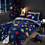 Catherine Lansfield Bedding Lost In Space Reversible Junior Duvet Cover Set with Pillowcases Blue