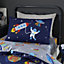 Catherine Lansfield Bedding Lost In Space Reversible Junior Duvet Cover Set with Pillowcases Blue
