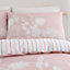 Catherine Lansfield Bedding Meadowsweet Floral Duvet Cover Set with Pillowcase Blush Pink