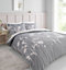 Catherine Lansfield Bedding Meadowsweet Floral Duvet Cover Set with Pillowcase Pink Grey