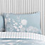 Catherine Lansfield Bedding Meadowsweet Floral Duvet Cover Set with Pillowcases Sea spray Blue