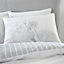 Catherine Lansfield Bedding Meadowsweet Floral Duvet Cover Set with Pillowcases White Grey