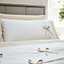Catherine Lansfield Bedding Milo Bow Double Duvet Cover Set with Pillowcases Natural