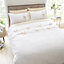 Catherine Lansfield Bedding Milo Bow King Duvet Cover Set with Pillowcases Natural