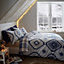 Catherine Lansfield Bedding Navajo Duvet Cover Set with Pillowcases Blue