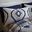 Catherine Lansfield Bedding Navajo Duvet Cover Set with Pillowcases Blue