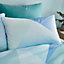 Catherine Lansfield Bedding Ombre Larsson Geo Reversible King Duvet Cover Set with Pillowcases Blue Green