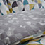 Catherine Lansfield Bedding Retro Circles Duvet Cover Set with Pillowcases Green Ochre