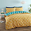 Catherine Lansfield Bedding Retro Geo Duvet Cover Set with Pillowcases Ochre Teal