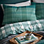 Catherine Lansfield Bedding Roxburgh Kelso Duvet Cover Set with Pillowcase Green