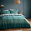 Catherine Lansfield Bedding Roxburgh Kelso Duvet Cover Set with Pillowcases Green