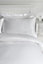 Catherine Lansfield Bedding Satin Stripe 300 Thread Count Duvet Cover Set with Pillowcases White