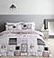 Catherine Lansfield Bedding Sleep Dreams Duvet Cover Set with Pillowcase Blush Pink