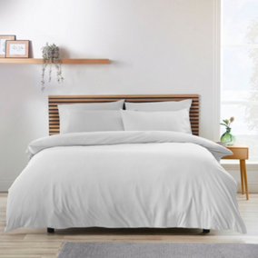 Catherine Lansfield Bedding So Soft Easy Iron Double Duvet Cover Set with Pillowcases White