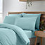 Catherine Lansfield Bedding So Soft Easy Iron King Duvet Cover Set with Pillowcases Duck egg Blue