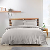Catherine Lansfield Bedding So Soft Easy Iron King Duvet Cover Set with Pillowcases Grey