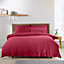 Catherine Lansfield Bedding So Soft Easy Iron King Duvet Cover Set with Pillowcases Hot Pink