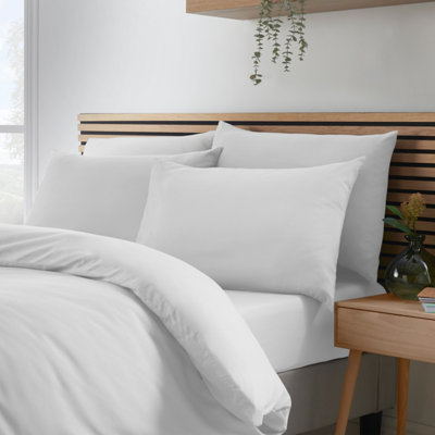 Catherine Lansfield Bedding So Soft Easy Iron King Duvet Cover Set with Pillowcases White