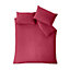 Catherine Lansfield Bedding So Soft Easy Iron Super King Duvet Cover Set with Pillowcases Hot Pink