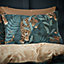 Catherine Lansfield Bedding Tropic Tiger Leaf Reversible Duvet Cover Set with Pillowcases Green