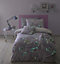 Catherine Lansfield Bedding Unicorn Dream Cosy Glow in the Dark Duvet Cover Set with Pillowcase Pink