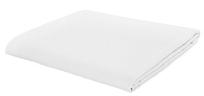 Catherine Lansfield Bedroom Easy Iron Percale Combed Flat Sheet White