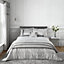Catherine Lansfield Bedroom Sequin Cluster Quilted 240x260cm Bedspread Silver Grey