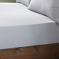 Catherine Lansfield Bedroom So Soft Jersey Fitted Sheet 28cm Depth Silver Grey