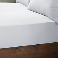 Catherine Lansfield Bedroom So Soft Jersey Fitted Sheet 28cm Depth White