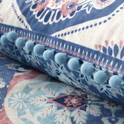 Catherine Lansfield Boho Patchwork Duvet Cover Set - Blue