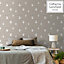 Catherine Lansfield Brown Stag Mica effect Embossed Wallpaper