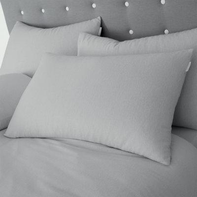 Catherine Lansfield Brushed Cotton Standard Pillowcase Pair Grey