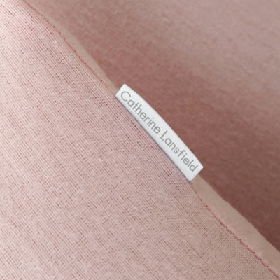 Catherine Lansfield Brushed Cotton Standard Pillowcase Pair Pink