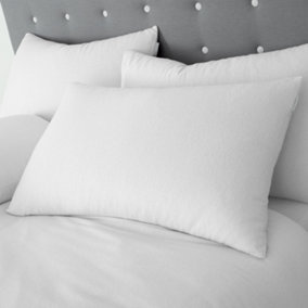 Catherine Lansfield Brushed Cotton Standard Pillowcase Pair White