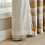 Catherine Lansfield Brushed Cotton Thermal Check 90x90 Inch Lined Eyelet Curtains Two Panels Ochre Yellow