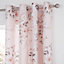Catherine Lansfield Canterbury Floral 66x72 Inch Eyelet Curtains Two Panels Blush Pink