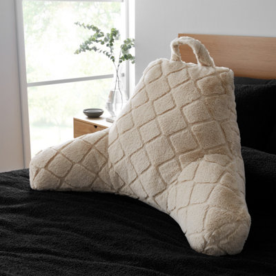 Faux fur outlet bed rest pillow