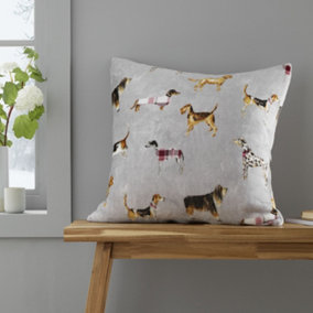 Catherine Lansfield Country Dogs 55x55cm Cushion Natural