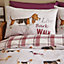 Catherine Lansfield Country Dogs Duvet Cover Set with Pillowcases Natural