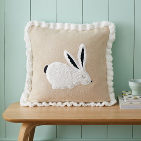 Catherine Lansfield Country Hare 45x45 cm Cushion Natural