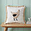 Catherine Lansfield Country Hen 45x45 cm Cushion Natural
