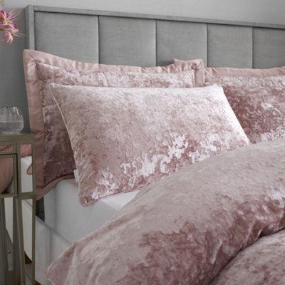 Catherine Lansfield Crushed Velvet Duvet Cover Set, Blush Pink - Yorkshire  Linen Beds and More
