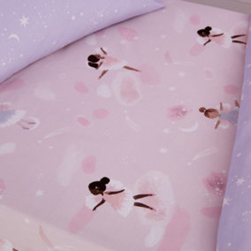 Catherine Lansfield Dancing Fairies Fitted Sheet Pink
